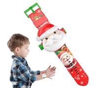 Reloj de proyección 3D, juguete de reloj para,Reloj digital 3D de proyección de Santa Claus - Reloj luminoso de dibujos animados, juguete educativo para niñas