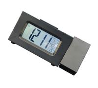 Reloj de proyección digital con visualización de pared de techo ajustable, pantalla de temperatura retroiluminada, diseño de de dormitorio compacto y silencioso que funciona con pilas, reloj de