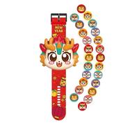 Reloj de proyector digital, Juguete de reloj de proyector | Reloj de Proyección de Cabeza de Dragón Animal para - Reloj de Proyección Digital Ajustable con 24 Patrones para Kindergarten, Atributo