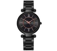 Reloj de pulsera analógico con correa para parejas, con luces, para mujer, negro, talla única