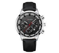 Reloj de pulsera analógico de cuarzo con correa de acero inoxidable para hombre, A, talla única