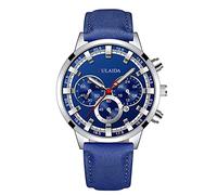 Reloj de pulsera analógico de cuarzo con correa de acero inoxidable para hombre, I, talla única