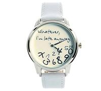 Reloj de pulsera analógico de cuarzo para hombre, con correa de acero inoxidable, con números grandes, para hombre, B, talla única