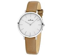Reloj de pulsera analógico de cuarzo para mujer ATRIUM A28-102 de piel