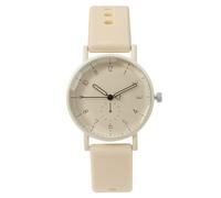 Reloj de pulsera analógico de cuarzo para mujer, de piel, para negocios, fecha, casual, relojes digitales para mujer, amarillo, talla única