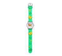 Reloj de pulsera analógico para niños con patrón de cuarzo, reloj de pulsera para niñas, verde, talla única