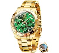 Reloj de pulsera automático de lujo para hombre, reloj de negocios, mecánico, cuerda automática, resistente al agua, calendario luminoso, relojes de acero inoxidable para hombres regalos