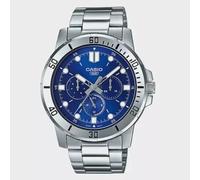 Reloj de pulsera Casio para hombre MTP-VD300D-2E - Elegante esfera azul con a...