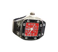 Reloj de pulsera con números y anillo de dedo para niñas de 7 años, talla única, Metal, Sin piedras preciosas