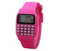 Reloj de pulsera cuadrado digital para niños, mini calculadora portátil, herramienta de examen, regalo para niños Flimikun