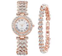 Reloj de pulsera de cadena de cuarzo de lujo de las mujeres de diamantes de cristal vestido femenino impermeable, Azul / Patchwork,