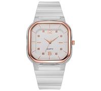 Reloj de pulsera de cuarzo con esfera y correa de silicona para hombre y mujer, reloj con alarma múltiple, A, talla única