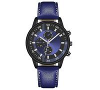 Reloj de pulsera de cuarzo con flecos creativos de aleación, para hombre, con esfera grande, relojes para hombre, azul, A
