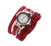 Reloj de pulsera de cuarzo con prensa de mano, relojes de pulsera para mujeres pequeñas, rosso, talla única