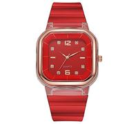 Reloj de pulsera de cuarzo para mujer, correa de silicona de cuarzo, para hombre y mujer, para parejas y estudiantes, 27 años + reloj, B, talla única