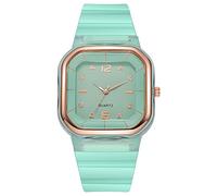 Reloj de pulsera de cuarzo para mujer, correa de silicona de cuarzo, para hombre y mujer, para parejas y estudiantes, 27 años + reloj, I, talla única