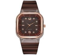 Reloj de pulsera de cuarzo para mujer, correa de silicona de cuarzo, para hombre y mujer, para parejas y estudiantes, 27 años + reloj, G, talla única