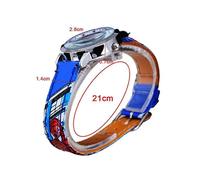 Reloj de pulsera de cuarzo Spiderman para niños (azul)