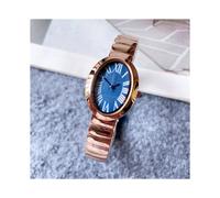 Reloj de pulsera de marca para mujer y niña, esfera ovalada de 24 mm, acero y metal, C62