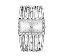 Reloj de pulsera de moda para mujer de Europa y los Estados Unidos, pulsera de amor que se ilumina, plata, One Size