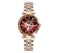 Reloj de pulsera de oro rosa para mujer, correa de cuarzo analógica de diamante, vestido de moda, resistente al agua, relojes de lujo, vestido de amor, fecha de corazón, S0.6x4.5