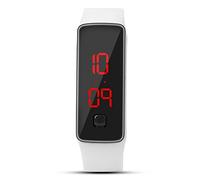 Reloj de pulsera deportivo LED, reloj de pulsera digital para mujer, correa de silicona, esfera digital de 12 horas con pantalla electrónica