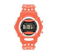 Reloj de pulsera digital electrónico LED analógico para niños y niñas, reloj deportivo con pantalla táctil, naranja, One Size