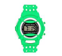Reloj de pulsera digital electrónico LED analógico para niños y niñas, reloj deportivo con pantalla táctil, verde, One Size