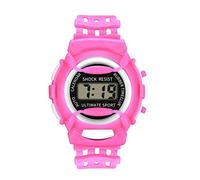 Reloj de pulsera digital electrónico LED analógico para niños y niñas, reloj deportivo con pantalla táctil, rosa, One Size