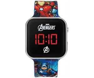 Reloj de Pulsera Digital LED Niño, para Avengers Fan, Función Fecha, Formato 12/24 Horas, Gadget Oficial, Regalo, Correa Ajustable, para Los Vengadores Fan