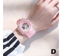 Reloj de pulsera digital multifuncional deportivo electrónico de moda (rosa)