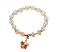Reloj de pulsera digital para niños, estilo fresco y bonito, colgante de mariposa, pulsera para mujer, pulsera de Turquía (B, talla única)