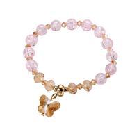 Reloj de pulsera digital para niños, estilo fresco y bonito, colgante de mariposa, pulsera para mujer, pulsera de Turquía (D, talla única)