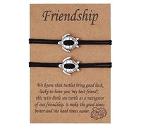 Reloj de pulsera digital resistente al agua tejido a mano pulsera de tortuga pulsera de combinación pulsera para hombre y mujer joyas de mano pulseras para él y ella, talla única, Metal, No es una