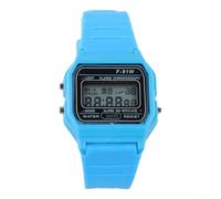 Reloj de pulsera electrónico luminoso de acero inoxidable, 7 x 7 x 3 cm/21 g, reloj digital multifuncional con pantalla que brilla en la oscuridad para uso diario (blanco)