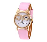 Reloj de pulsera genérico para mujer con correa de cuarzo para mujer, reloj de pulsera de tela infantil, rosa, talla única