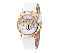 Reloj de pulsera genérico para mujer con correa de cuarzo para mujer, reloj de pulsera de tela infantil, blanco, talla única