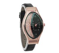 Reloj de pulsera genérico Semi- tipo arena reloj para mujer, esfera pequeña, reloj de pulsera para mujer, elipse, reloj original, Le Noir, talla única