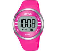Lorus Reloj Digital de Cuarzo con Correa de Silicona, Rosa., Fashion