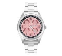 Reloj de pulsera para hombre con diseño de pene, correa de acero inoxidable, aleación y cuarzo