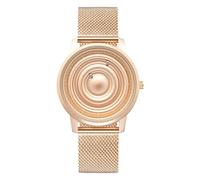 Reloj de pulsera para hombre, magnético, con rodamiento de bolas, cuarzo, minimalista, con correa de malla de acero inoxidable, 40 mm, Nº 13, talla única, Pulsera