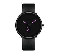 Reloj de pulsera para hombre, ultrafino, minimalista, impermeable, moderno, unisex, con correa de piel, Rosa Púrpura, Estilo minimalista moderno, Multicolor, Unitalla, Estilo minimalista moderno