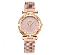 Reloj de Pulsera para Mujer Ainiyo, Reloj de Pulsera Analógico de Cuarzo, Pulsera Elegante de Lujo Multicolor, Joyas para Niñas, Novias, Mujeres, Mamá, Rosa