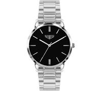 Reloj de Pulsera para Mujer de 33 Elementos, Redondo, de Acero, 34 mm de diámetro, Correa de Acero Inoxidable Plateada (33-331733)