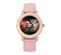 Reloj de pulsera para mujer, diseño de bandera de Palestina e Israel, correa suave, regalo para cumpleaños, día de San Valentín
