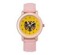 Reloj de pulsera para mujer, diseño de mapa de bandera del Sacro Imperio Romano, correa suave, regalo para cumpleaños, día de San Valentín