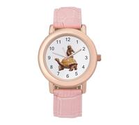 Reloj de pulsera para mujer, diseño de perezoso cabalgando sobre tortuga, fácil de leer, moderno, delgado, de cuarzo, informal, para vestir