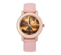 Reloj de pulsera para mujer, diseño de Torre Eiffel en tormenta, correa suave, regalo para cumpleaños, día de San Valentín