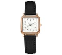 Reloj de pulsera para mujer, elegante, de cuarzo, con correa de piel, acero inoxidable, digital, para hombre, C, talla única
