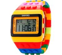 Reloj de Pulsera para Niño y Niña, Reloj Bloque Digital con Cronómetro, Alarma, Luz y Calendario - Estilo Infantil, Moderno y Divertido - Regalo para Cumpleaños, Día del niño, Beige, Retro